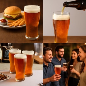 Vasos de Cerveza de Vidrio Estilo Clásico de 19 oz con Logotipo Personalizado, Venta al por Mayor de Vasos para Beber, Vasos de Cerveza Hechos a Mano - Product Image 2