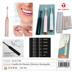 Spazzolino da denti ricaricabile portatile durevole spazzolino da denti ricaricabile portatile leggero e leggero 10493 per l'igiene da viaggio