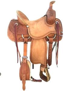 Selle d'équitation western classique avec construction robuste forme ergonomique et coussin de siège respirant cuir véritable Western - Product Image 1