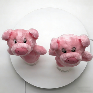 Custom Cute Furry Pink Pig Hand Puppet for <b>Toddlers</b> & Preschool Education, Interactive Pig Stuffed Hand Puppet Toy with Arms for - Product Image 5