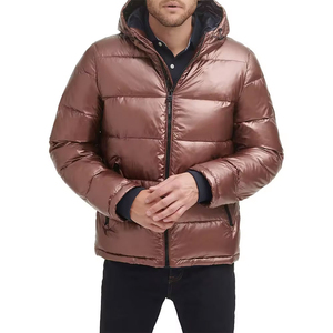 Veste matelassée légère à manches longues pour hommes Veste bulle en toile tendance avec col montant pour l'hiver-Factory Outlet - Product Image 1