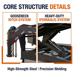 Remolque Robusto con Plataforma Basculante, Remolque Multifuncional para Transporte <span class=keywords><strong>de</strong></span> Construcción - Product Image 5