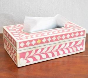 Boîte à mouchoirs en incrustation de nacre/os de haute qualité Boîte à mouchoirs en incrustation de nacre/os Décoration intérieure Porte-mouchoirs en incrustation d'os - Product Image 5