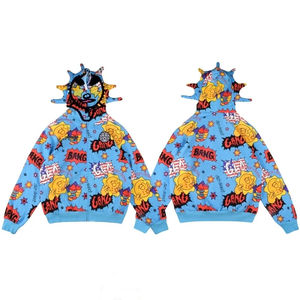 เสื้อฮู้ดผู้ชายขนแกะสีทึบ400ก. ดีไซน์ซับลิเมตแบบเต็มตัวออกแบบได้ตามต้องการ - Product Image 1