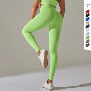 Mallas de Yoga sin costuras de cintura alta para mujer, pantalones de Fitness a prueba de sentadillas de talla XS, ropa deportiva elástica con Control de barriga para entrenamientos de gimnasio - Product Image 1