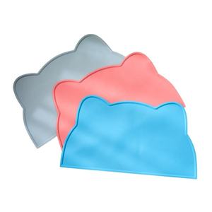 Cross-border Best-selling Pet Feeding <b>Mat</b> Food-grade <b>Silicone</b> Solid Pattern Easy Clean Spill-proof Suitable for Dogs and Cats - Product Image 1