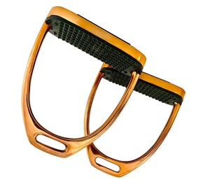 Estribos de caballo de cuero occidental, diseño tallado, núcleo de aluminio duradero, fábrica ecuestre OEM - Product Image 2