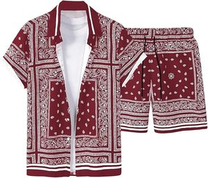 Conjunto de Dos Piezas al por Mayor, Camisa de Manga Corta y Pantalones Cortos a Rayas, Moda Primavera-Verano, Conjunto Masculino de Lujo - Product Image 1