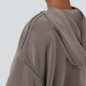 Novedad, Sudaderas Extra Grandes para Mujer, Hombros Caídos, Peso Pesado, 100% Algodón, Manga Larga, Estampado de Letras, Sudaderas para Mujer - Product Image 2