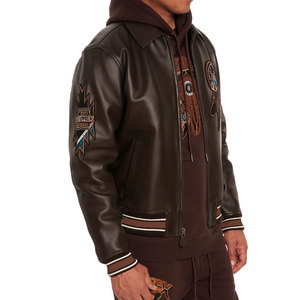 Nouveau style de veste pour homme à bas prix avec votre étiquette de distributeur sur le marché Vente en ligne Veste en cuir pour homme à bas prix - Product Image 4