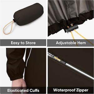 Men's <b>Vintage</b> <b>Denim</b> Windbreaker <b>Jacket</b> with Zipper Closure Washed Finish Solid Pattern-Winter Outwear - Product Image 5