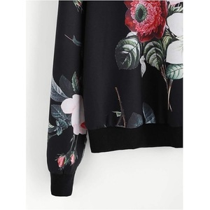 Wholesale Luxury Long Sleeve Neck Shoulder Slope Printed Comfortable Casual Women's Cotton Hoodies Bangladesh Winter Heavyweight - Product Image 4