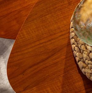 <b>Walnut</b> black classic wood steel <b>coffee</b> <b>table</b> for kitchenware office home restaurant living room garden decoration made in india - Product Image 4