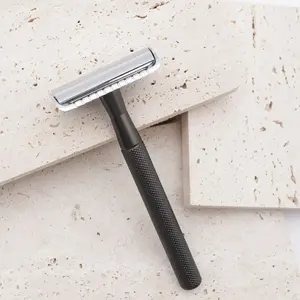 Afeitadora de hoja de doble filo para mujer, afeitadora de seguridad de acero inoxidable, recortadora de pelo corporal, maquinilla de afeitar de fábrica - Product Image 5