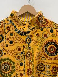 À la main Suzani imprimer femmes porter avant veste ouverte rayure à la main à la main Vintage velours veste pour femmes tenue décontracté veste - Product Image 3