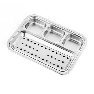 Ensemble de plateaux à chips et à trempette en bois d'acacia en gros avec bol à trempette en métal amovible, plateau de service rond en bois moderne pour les collations et les fruits - Product Image 2