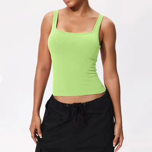 Camiseta sin Mangas de Algodón Elástico para Mujer, Venta al por Mayor, Hombros Anchos, Suave, Transpirable, Cómoda, Chaleco Deportivo - Product Image 6