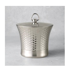 Double Wall <b>Ice</b> <b>Bucket</b> Insulated <b>Ice</b> <b>Bucket</b> <b>With</b> <b>Lid</b> Hammered Design Stainless Steel <b>Ice</b> <b>Bucket</b> - Product Image 5