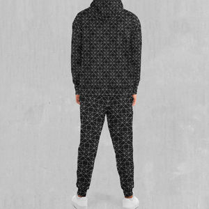 Ensemble de survêtements en polyester pour hommes, veste frontale zippée et joggings avec poignets élastiques pour la rue ou le sport actif - Product Image 2