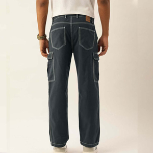 Venta caliente Ropa de hombre Pantalones de chándal casuales Pantalones de chándal de hombre 100% Algodón con bolsillos laterales Pantalones de carga de hombre - Product Image 3