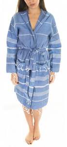 Turkish <b>Towel</b> Bathrobe 100% Cotton Hooded or Shawl Collar Bathrobe Absorbent Quick Dry Made in Turkey - Product Image 5