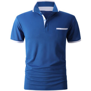 เสื้อโปโลสำหรับผู้ชายเสื้อแขนสั้นคอปกแบบ3D เสื้อยืดทำงานลำลองผ้าคอตตอน100% ดีไซน์ใหม่ - Product Image 3