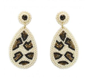 Mignon fait à la main perle de rocaille broderie étoile balancent goutte boucle d'oreille avec Premium nouveau Design et élégant bijoux touche pour fille - Product Image 5