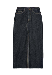 กระโปรงยีนส์ผ่าสีดำอินเทรนด์สำหรับผู้หญิงกระโปรงสั้นผ่าข้างเอวสูงกระโปรงยีนส์สไตล์สตรีทแบบลำลอง - Product Image 4