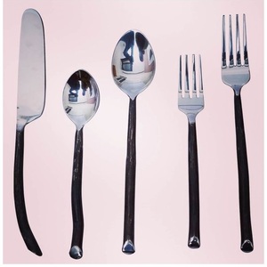 Directo de fábrica, juego de cubiertos de 5 piezas de acero inoxidable, cuchara, tenedor, cuchillo, vajilla, cubiertos con mango de Metal pulido con espejo - Product Image 1