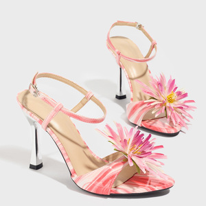 Zapatos de Tacón de Terciopelo para Mujer, Elegantes Zapatos de Fiesta y Noche con Brillantina, Tacón Alto con Pedrería y Detalle de Correa en el Tobillo - Product Image 4