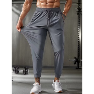 Pantalon de fitness respirant pour hommes pour les sports de plein air basket-ball et la course à pied pantalon de survêtement haute élasticité pantalon de survêtement coupe régulière - Product Image 5