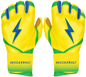 Custom Inspired Baseball Batting Gloves Cabretta Leather & Long Cuff Wrist Support <b>Chrome</b> Series - Product Image 1