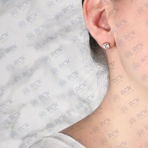 Aretes de Moissanita para Mujer, Aretes de Oro Sólido de 18K, 3,50 CTW, Corte Asscher, Regalo de Aniversario, Joyería de Diamante - Product Image 3