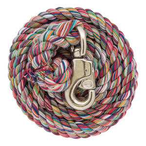 Cuerda de plomo de algodón multicolor, resistente, niquelado, a presión de Toro, suave, trenzada, rienda de plomo de caballo, 8 pies de largo, establo de entrenamiento equino - Product Image 2