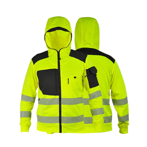 Vêtements de sécurité réfléchissants haute visibilité garde de sécurité veste d'hiver sweat à capuche haute visibilité pour hommes sweat à capuche de sécurité travail Construction - Product Image 6