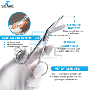 Fait de ciseaux chirurgicaux en acier inoxydable de haute qualité Bandage Chirurgie orthopédique Ciseaux chirurgicaux par SUAVE SURGICAL INSTRUMENTS - Product Image 4