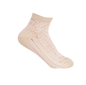 FOYSOCK Corea Logo personalizzato ricamato No-Show maglia pizzo invisibile 3D Oem Design scollato puro pizzo floreale calzini da donna - Product Image 2