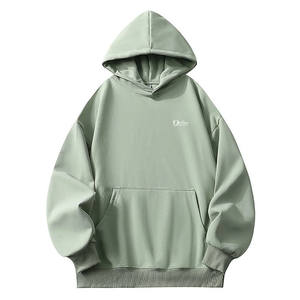 Sudadera con capucha con cremallera en blanco Boxy cremallera de cara completa sudaderas con capucha personalizadas de gran tamaño sudaderas de algodón de lana de doble capa lavadas con piedra ácida - Product Image 2