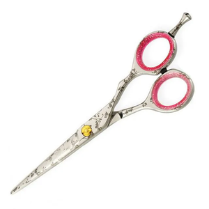5.5\" Durable Razor-Edged Stainless Steel Barber Scissors Handcrafted Black Hair <b>Shears</b> with Straight Blade-Beauty <b>Tool</b> - Product Image 3