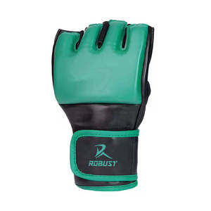 Gants de MMA en cuir avec fermeture auto-agrippante, antidérapants, forte adhérence pour l'entraînement, la boxe et les exercices - Product Image 5