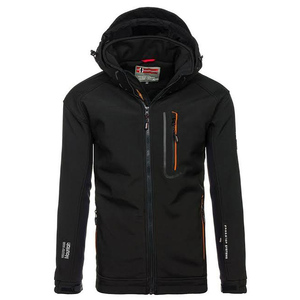 Saamir Sports Customizable Men's <b>Fleece</b> <b>Jacket</b> High Quality Sustainable Plaid <b>Black</b> Design Windproof Waterproof Quick Dry - Product Image 2