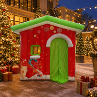 Tente de fête de Noël gonflable sur mesure de différentes tailles en tissu Oxford avec impression couleur intégrale