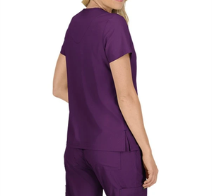 Uniforme d'hôpital nouveau design Uniforme d'infirmière Col en V Ensemble de gommage Spandex Uniformes de vêtements de travail médicaux - Product Image 6