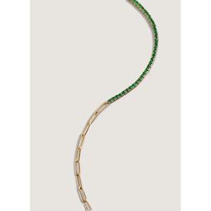 Pulsera de eslabones redondos Coco Emerald, accesorios de moda - Product Image 3