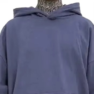 Sweat à capuche pour hommes personnalisé délavé à l'acide 100% coton surdimensionné noir Sweats à capuche pour hommes - Product Image 2