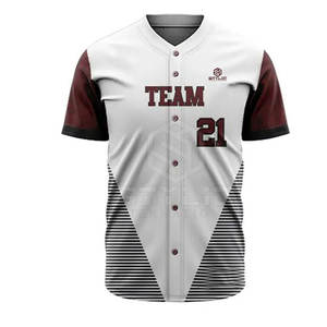 Último diseño impreso uniforme de béisbol Jersey y conjunto corto de béisbol personalizado equipo uniforme hombres deportes béisbol uniforme conjunto - Product Image 3
