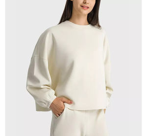 Sweat-shirt à capuche oversize en polaire pour femme, vêtement décontracté de rue, 100% coton doublé, écologique, imperméable à l'avant - Product Image 3