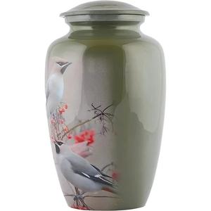 Customized Enamel Print Metal Cremation Urn For Ashes Storage Male Female Pet Wholesale Funeral Supplies Adult Burial Urns <b>Jars</b> - Product Image 2