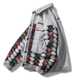 <b>Workout</b> Bomber <b>Jacket</b> Winter Coated Stand Collar Embroidered Logo Baseball Uniform Casual Custom Wholesale - Product Image 1