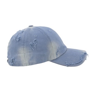 Gorras de béisbol lavadas con ácido desgastadas de poliéster/algodón unisex al por mayor gorros de papá lavados con ácido personalizados - Product Image 5